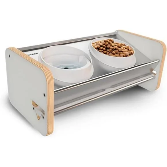 Modern Feeding Station for pets - Dog and Cat Food Bowls - Mess-Free Slow Feeder