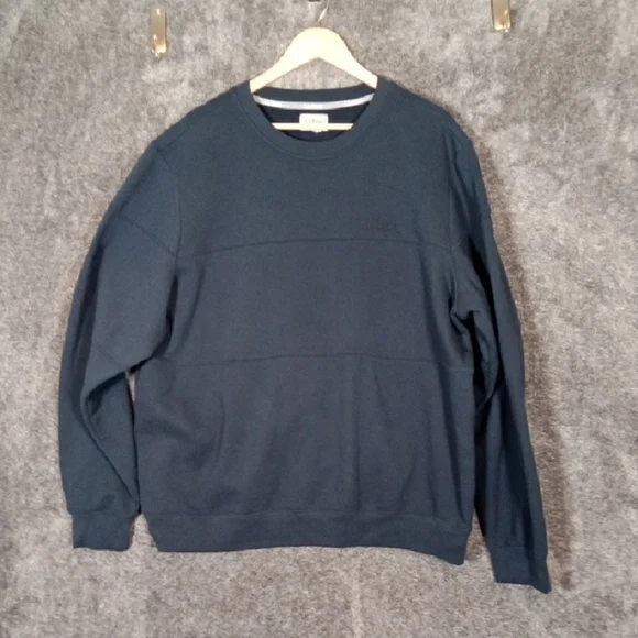 L.L. Bean Men's Deep Blue Crewneck Sweater Long Sleeve Cotton Size XXL