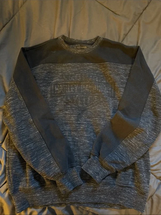 Harley-Davidson Black Heather & Solid Black Crewneck Sweatshirt