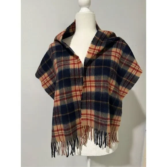 The Scotch House checkers fringe lambswool 100% pure new wool scarf