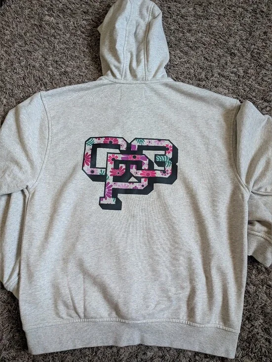 Jordan Sport CP3 Chris Paul Grey Pullover Cotton Blend Hoodie Men's M