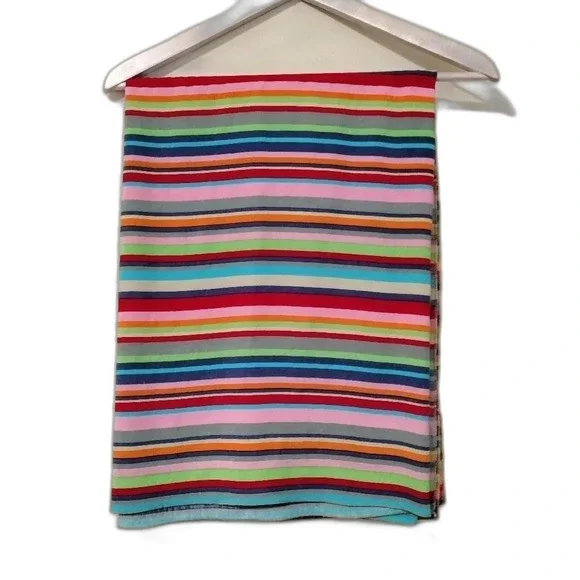 Southern Plus Multiple Colored Striped Wrap Swimsuit Cover Up Multifunctional