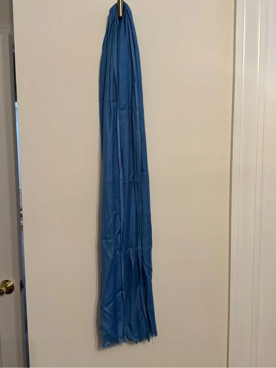 Jones New York Light Blue Viscose Scarf