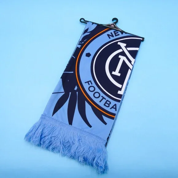 NYCFC‎ Winter Scarf Adult Mens Womens Adidas Blue Polyester Soccer Knit Football