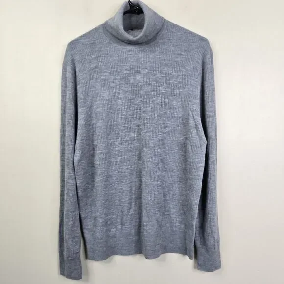 Mr Turk Long Sleeve Merino Wool Turtleneck Sweater Medium