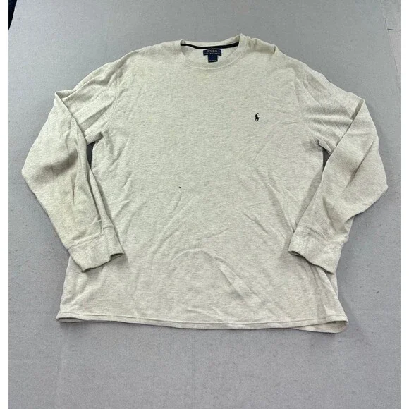 Polo Ralph Lauren Mens Waffle Knit Crewneck Long Sleeve Shirt Thermal 2XL