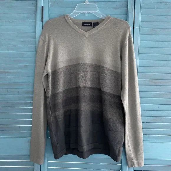 Claiborne Pullover Knit Sweater ~ Sz S ~ Gray ~ Long Sleeve