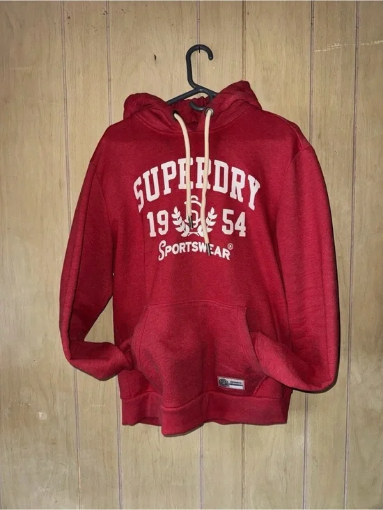Superdry Red Pullover Hoodie - Men's Sportswear