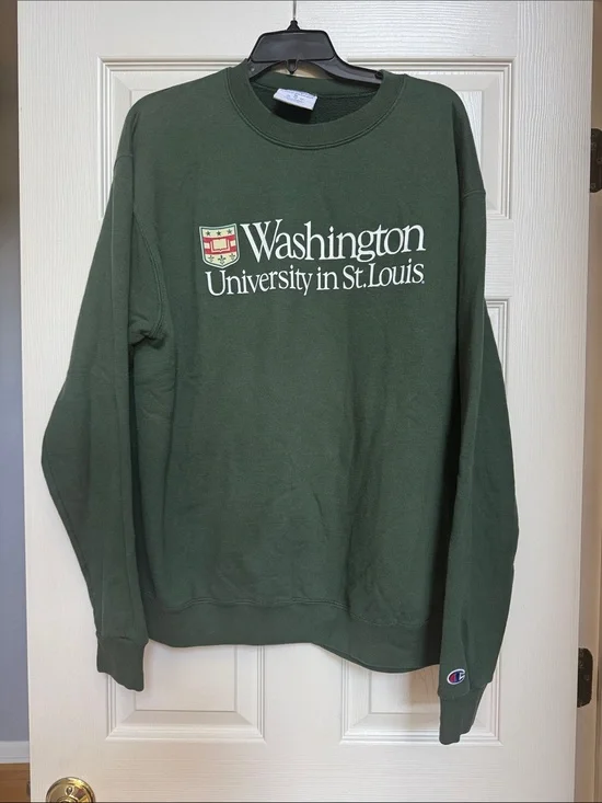 Champion Forest Green Washington University Crewneck Sweatshirt