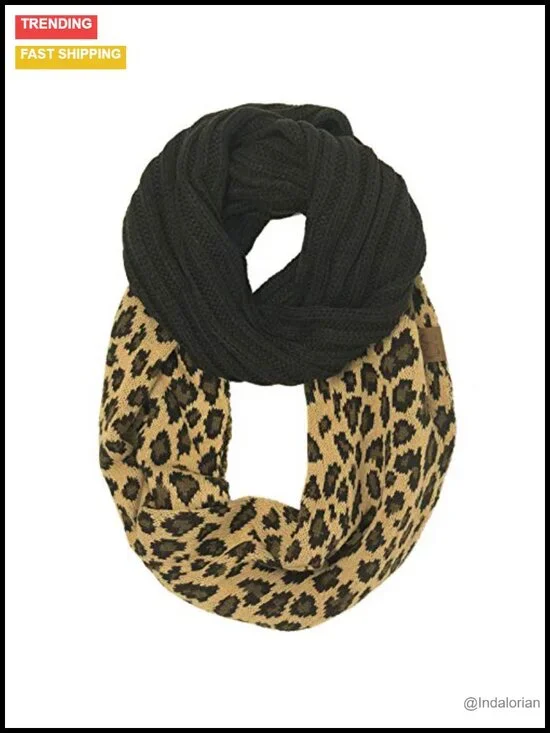 Chunky Knit Cowl Loop Infinity Scarf - Winter Soft Unisex
