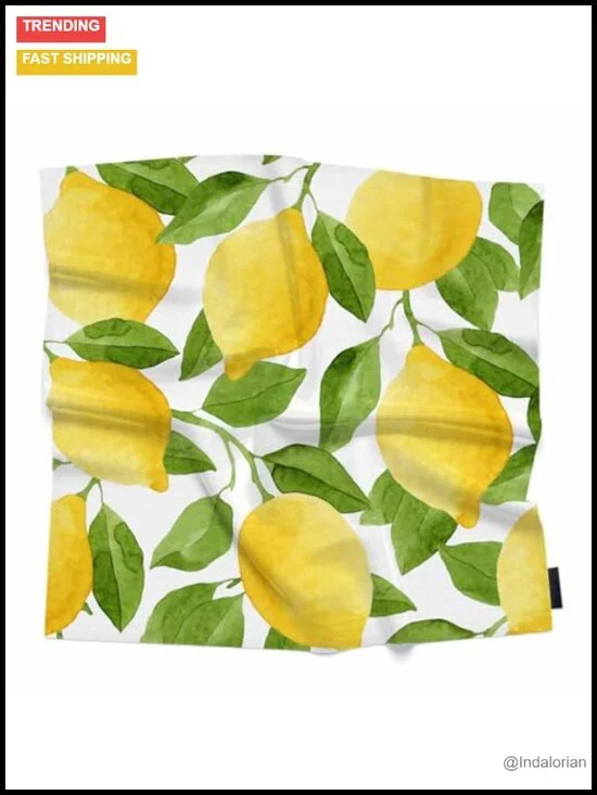 Polyester Silk Feel Floral Pattern Head Scarf Bandana 35x35