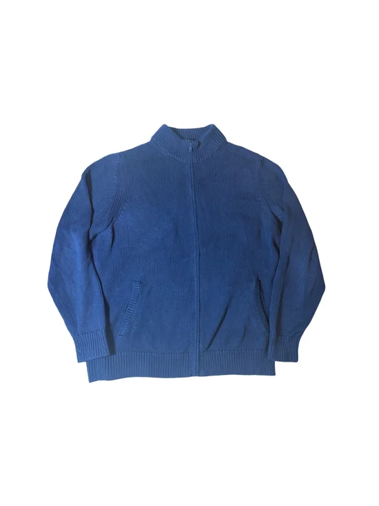 Brooks Brothers Supima Cotton Heavyweight Full Zip Sweater Navy XXL