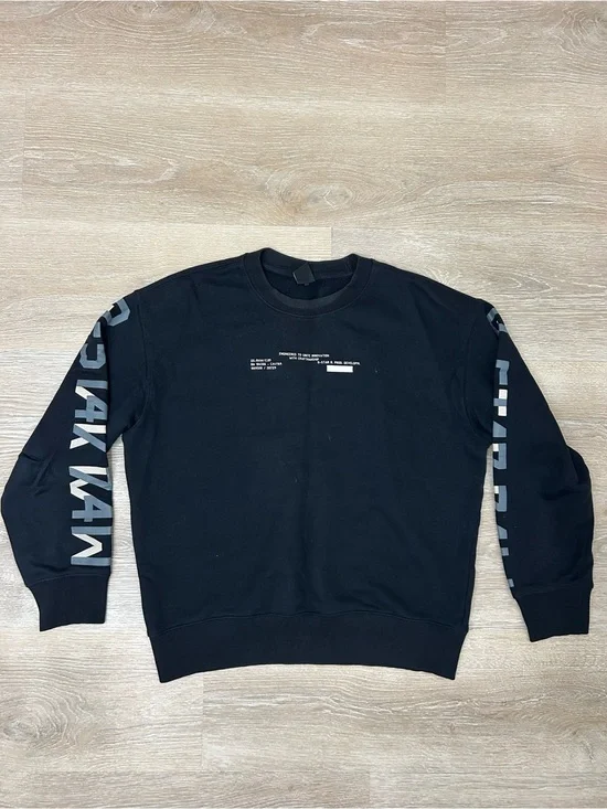 G.Star Raw Men’s Sleeve Graphics Crewneck Sweatshirt Large Black