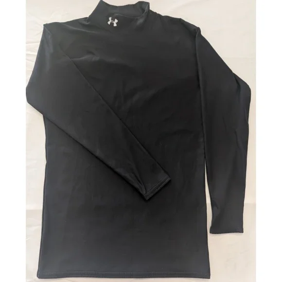 Under Armour ColdGear Shirt Mens XL Black Mock Turtleneck Compression Thermal