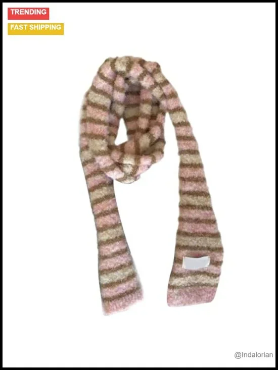 Elegant Long Skinny Knit Fashion Scarf