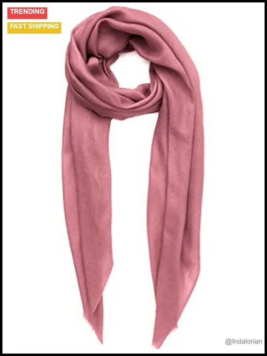 Smart Merino Wool Silk Pashmina Shawl Extra Long Soft