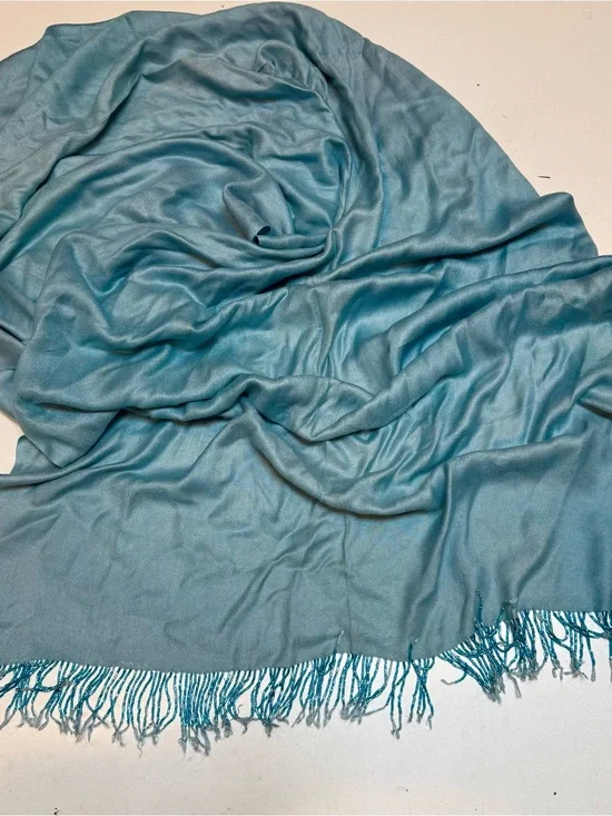 Teal Lightweight Fringe Scarf