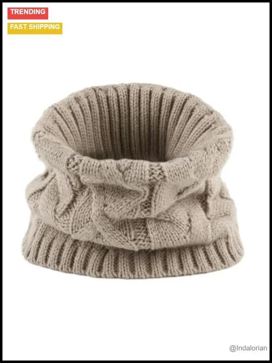 Cable Knit Infinity Scarf Winter Neck Warmer Acrylic