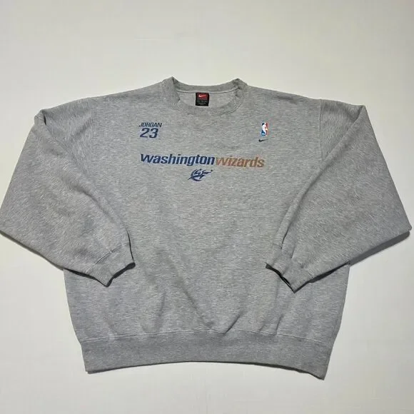 Vintage 90's Nike Washington Wizards Michael Jordan 23 Crewneck XL
