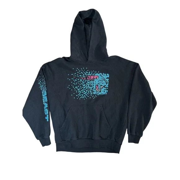 MrBeast Pixelated Beast Logo Hoodie - Size L