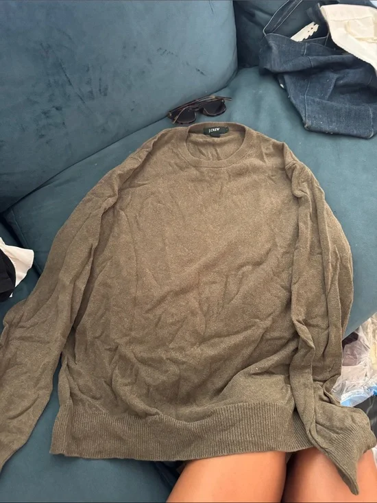 J CREW Men's Crewneck Sweater in Olive Green