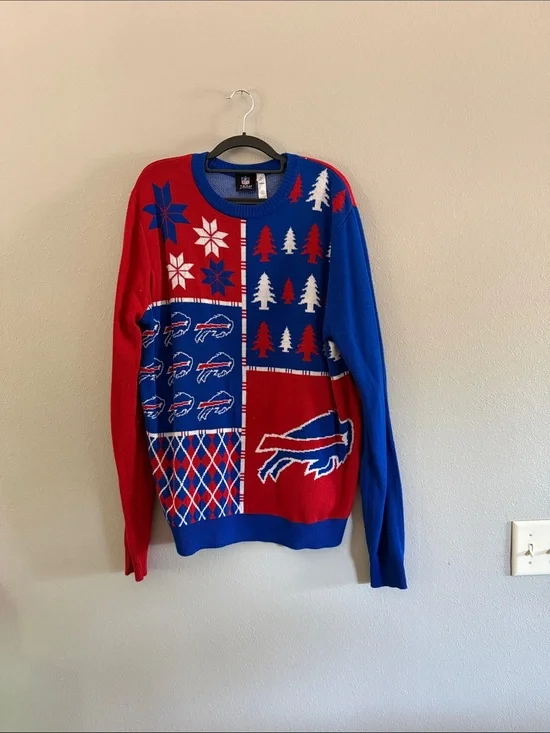 Buffalo Men's Red & Blue Holiday Sweater