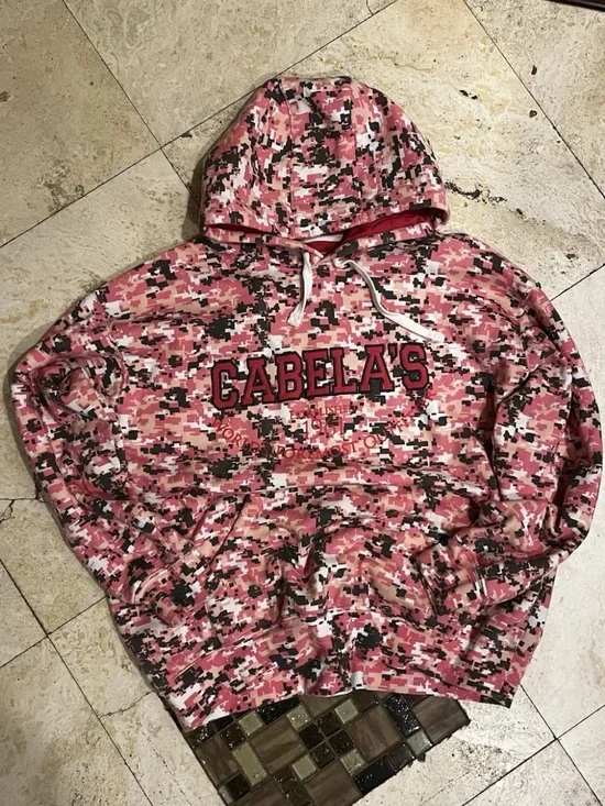 Cabela's Pink Digital Camo Zip-Up Hoodie