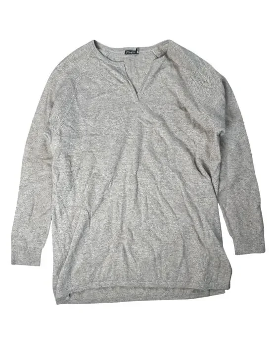 J. McLaughlin Sweater Mens L Beige Cashmere Pullover Round Neck Lightweight