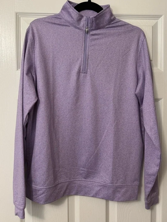 Peter Millar Lavender Half-Zip Performance Sweater