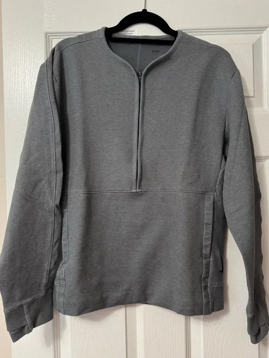 Nike Men's Gray Zip-Front Sweater