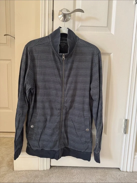 Banana Republic Men's Charcoal Full-Zip Sweater Jacket