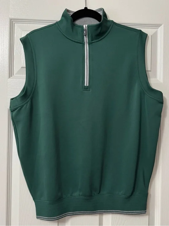 Fairway & Greene Forest Green Sleeveless Quarter-Zip Golf Vest