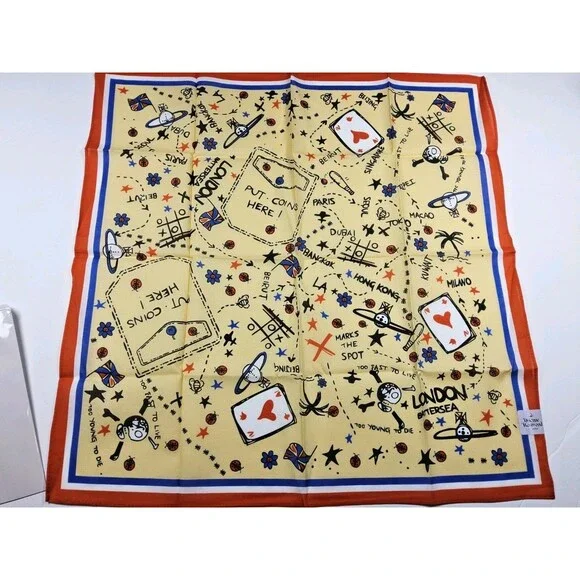 Vivienne Westwood Handkerchief Neckerchief Bandana Scarf Pocket Square Japan