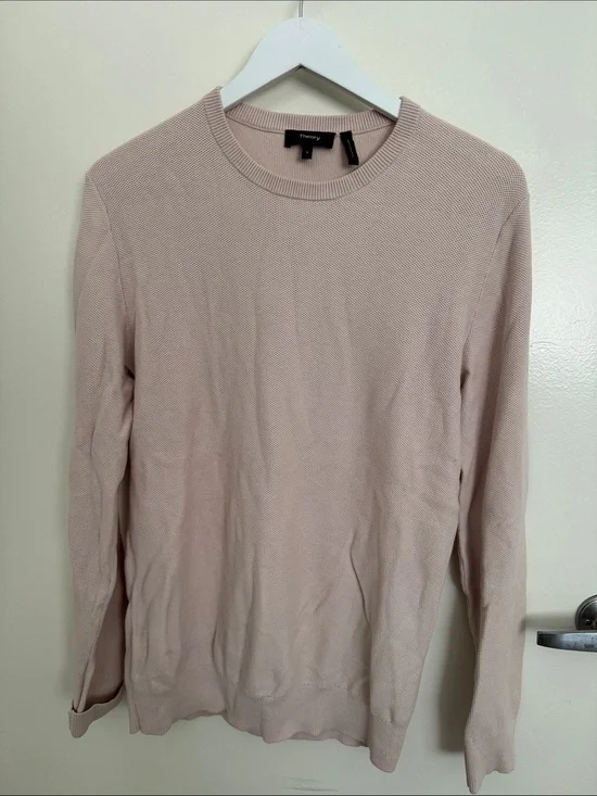 Theory Men's Crewneck Sweater in Pale Blush