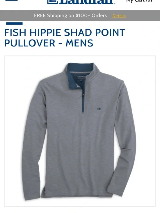 Fish Hippie Men's Grey Quarter-Zip Pullover