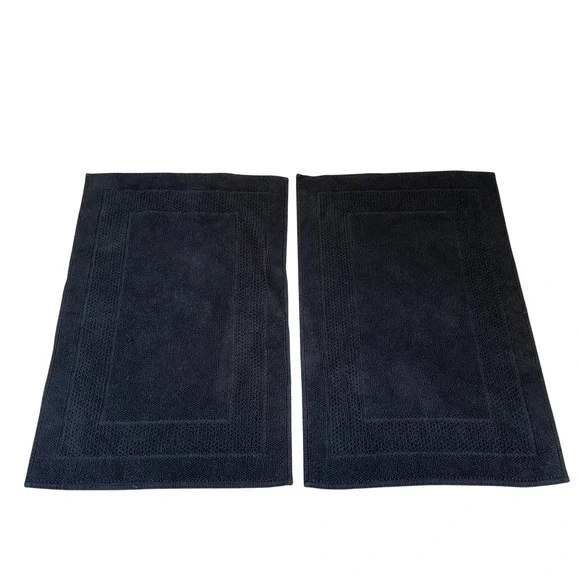 Piscatextil Bath Mat Set 2 Unisex 24x36 Black Good Organic Cotton Portugal