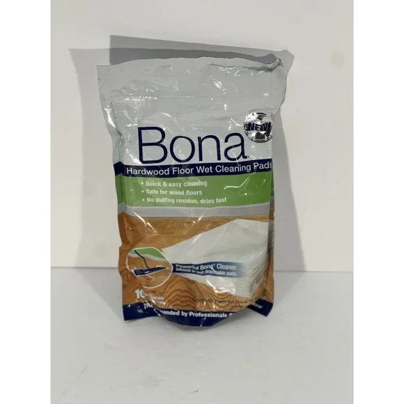 Bona Hardwood Floor Wet Cleaning pads infused in‎ wet disposable pads 10 New