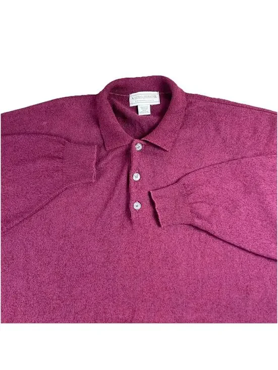 Vintage Natural Exchange Alexander Lloyd Sweater Henley Men's 3XLT Maroon