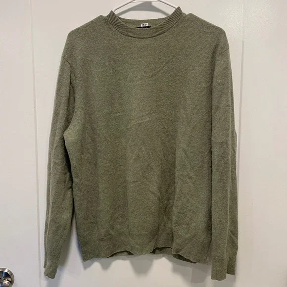 Jos A Bank Executive Collection 100% Cashmere Crewneck Sweater Sage Green Mens L