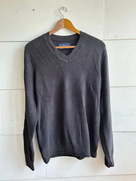 Lucky Band Cashmere Blend Men's Sz Med Black Knit Sweater in EXCELLENT Condition
