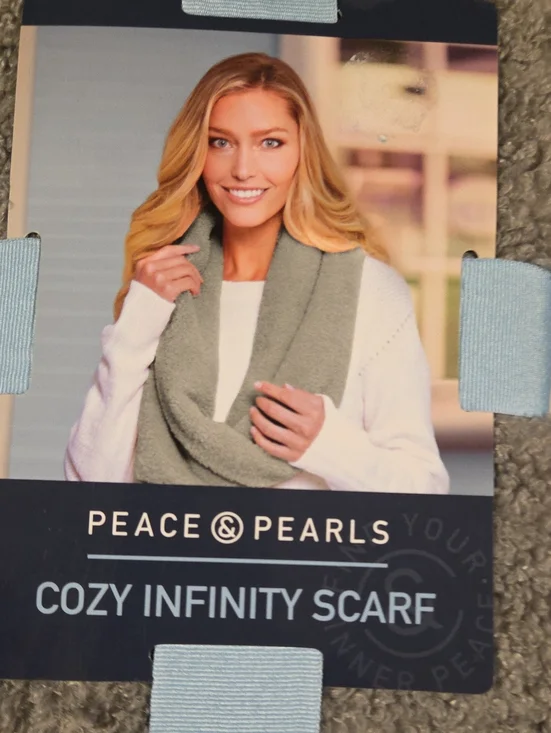 Cozy Infinity Scarf in Light Grey