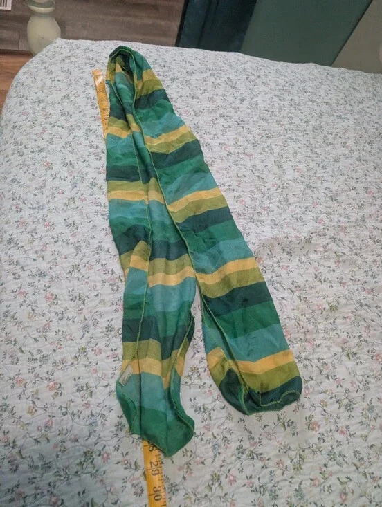 Striped Green & Yellow Women’s Lightweight Scarf