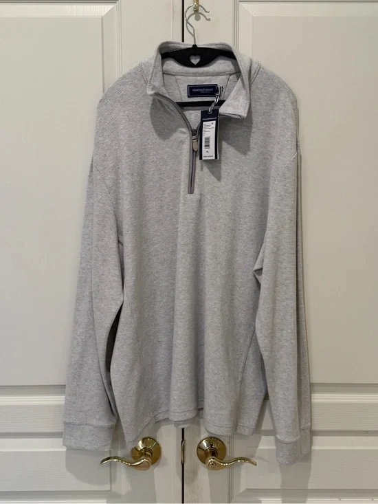 Vineyard Vines Ultimate Gray Quarter-Zip Pullover