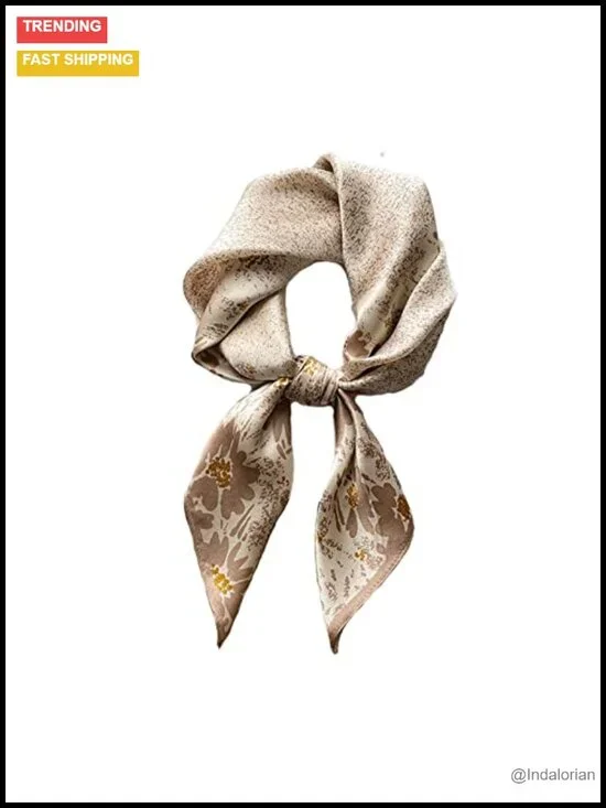100% Pure Mulberry Silk Square Scarf 27x27 - Hair Scarf Neckerchief