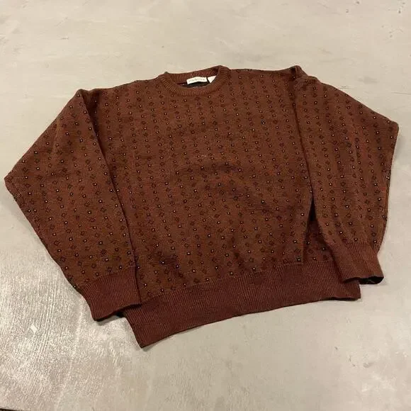 vintage y2k Claiborne patterned sweater
