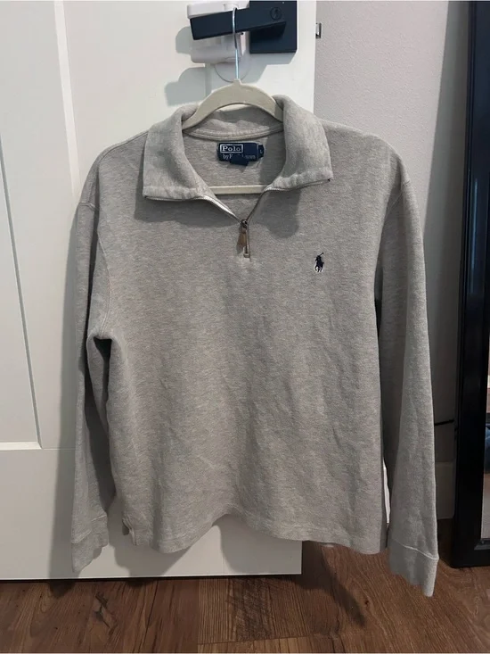 Polo by Ralph Lauren Light Gray Quarter-Zip Sweatshirt