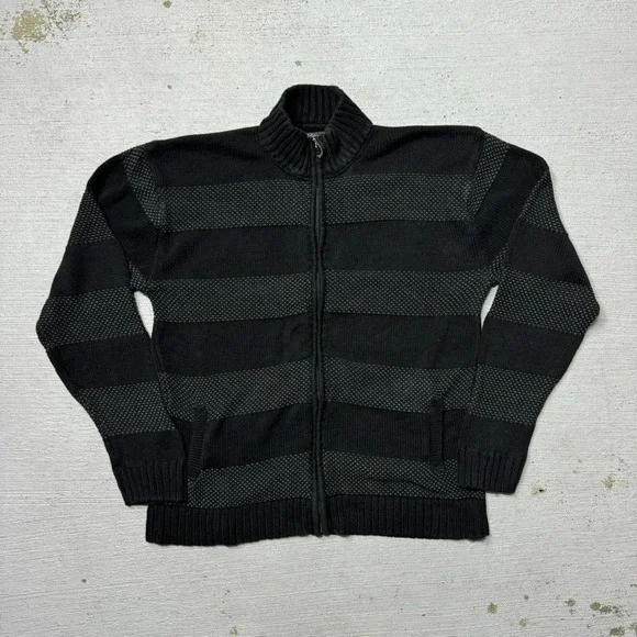 Method Zipup Striped Knit Sweater‎ Size XL