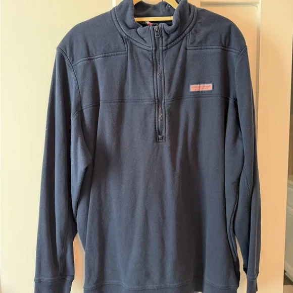 Vineyard Vines Navy Half-Zip Fleece Pullover