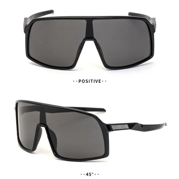 Square Sports Sunglasses Unisex Black