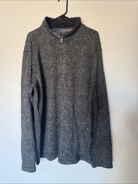 Weatherproof Men's Charcoal Marled Quarter-Zip Sweater